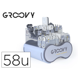 Groovy Expositor de Cables Cargadores y Complementos de Telefonía Contiene 58 Piezas Surtidas Precio: 303.49999966. SKU: B14PSY8BJW