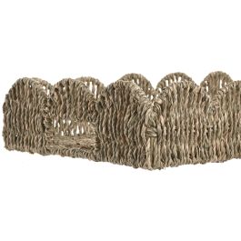 DKD Home Decor Bandejas Decoración Tropical Natural Seagrass y Metal 33 x 10 x 48 cm Set de 2