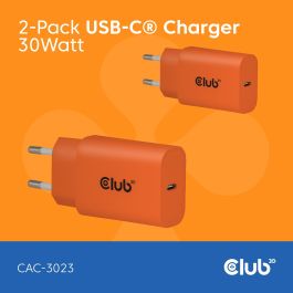 Club3D CAC-3023 Cargador USB-C 30W Lifestyle, 2 Unidades Naranja Retail Precio: 50.79000047. SKU: B1HE3K9K6N