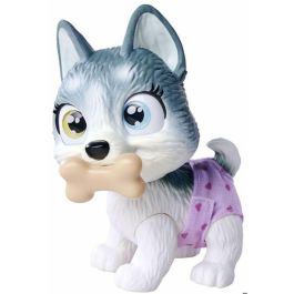 Smoby AAABK62987 Pamper Petz Husky para adoptar, con 4 accesorios, articulado y hace pipí, +3 años