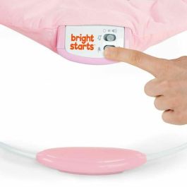 Bright Starts Tumbona Vibratoria para Bebé Disney Minnie Mouse Rosy Skies | Asiento Ultrasuave con Orejas y Lazo para Niña