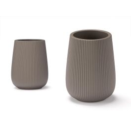 Berilo Portacepillos Rayas Abombado Gris 8x11x8 cm (12 Unidades) Precio: 37.89999994. SKU: B1B3G3946K