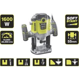 RYOBI RRT1600 - K - Router 1600 Watts + 5 cortadores