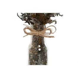 DKD Home Decor Planta Shabby Blanco Natural Flor Seca Cristal 11 x 40 x 11 cm (3 Unidades)