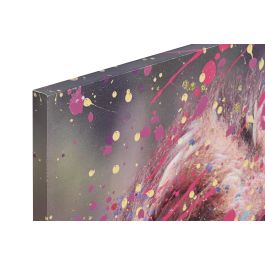 DKD Home Decor Cuadro Moderno León Color Multicolor Lienzo MDF 2.5 x 80 x 80 cm (4 Unidades)