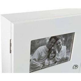 Tapa DKD Home Decor Portafotos Contador Blanco (46 x 32 x 8 cm)