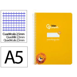 Liderpapel Cuaderno Espiral A5 Pautaguía Tapa Blanda 40 Hojas 75gr Cuadro Pautado 2.5mm Color Amarillo Precio: 6.50000021. SKU: B1J9DPDAKL