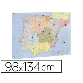 Faibo Mapa Mural España y Portugal Autonómico Plastificado Enrollado 98x134 cm Precio: 42.58999987. SKU: B1EGETP992