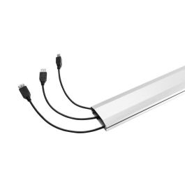 Vivolink Cubierta de cable de aluminio plateada 110x6x2cm para ocultar y proteger cables en pared