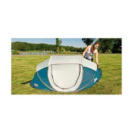 Coleman Galiano 4 FastPitch Pop Up - Tienda desplegable para 4 personas, Impermeable, Resistente a la intemperie, Color Verde y Gris