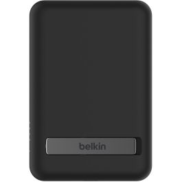 Belkin Cargador Inalámbrico Power Bank 5000 mAh con USB-C, Carga Inalámbrica 7.5W, Compatible con iPhone, Negro