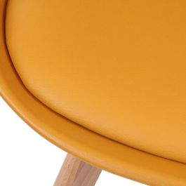Home Deco Factory Silla Acolchada Amarilla, Diseño Escandinavo Tipo Beech Tulipa de Charles Eames, Essentiel