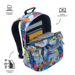 Totto Mochila Acuareles MA04ECO021-2416N-6YB, 20L (33 x 44 x 14 cm)