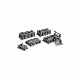 LEGO City 60205 Paquete de Rieles y Vías Ferroviarias: Conjunto de Ampliación para Trenes con 8 Piezas Rectas, 4 Curvas y 8 Flexibles