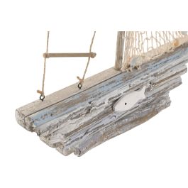 DKD Home Decor Figura Velero Azul Natural MDF 45 x 33.5 x 4.5 cm (2 Unidades)