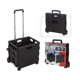 Briscoes Trolley plegable de aluminio con caja negra pp, 30 l, 18 kg, 38 x 36 x 30 cm Precio: 24.99000053. SKU: B1A9FZK5LM