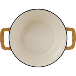 Cosy & Trendy COS5401110056829 Cacerola con Tapa Hierro Fundido Esmaltado Ø24 cm 4.6L Compatible Inducción Ámbar
