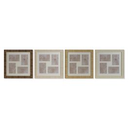 Marco Multifoto Scandi DKD Home Decor Natural Beige 2 x 38 x 38 cm (4 Unidades) Precio: 44.2738993829. SKU: B12RR6JCC9