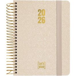 Agenda Anual (2026) Grafoplas Metallic Espiral Tapa Extradura Con Goma A6 150X120 S/V Arena Precio: 11.49999972. SKU: B1ABVKZRYS
