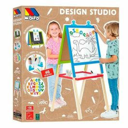 Molto Pizarra Caballete Infantil de Madera 2 en 1 para Dibujar y Aprender, 98x50x48 cm, Recomendado +3 Años