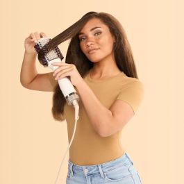 Shark HT202EU Cepillo de Aire Caliente FlexBrush 2 en 1 para Alisar, Dar Volumen y Eliminar Encrespamiento