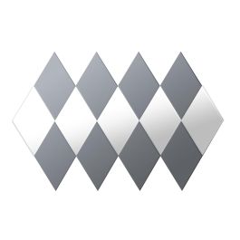 DKD Home Decor Espejo Moderno de Pared Negro con Diseño de Rombos, Cristal y Madera, 120 x 80 cm Precio: 123.50000036. SKU: S3019393