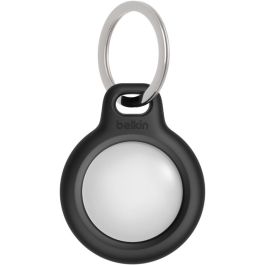 Belkin MSC001BTBK Soporte Seguro para Apple AirTag, Negro, Resistente a Arañazos, Llavero, Paquete de 4 Unidades