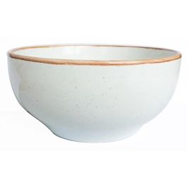 Ariane Bol Terra de Porcelana Reforzada 15 cm Beige - Juego de 6 Unidades Apilables, Apto Lavavajillas, Microondas y Horno