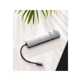 Sandberg USB-C Display Dock 8K para Conectar 2 Monitores Adicionales con Power Delivery (PD), Ethernet RJ45 y 2 puertos USB-A