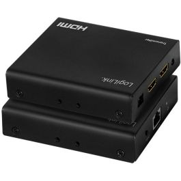 LogiLink HD0030 Extensor/Splitter HDMI sobre IP 1x2, 70m, Transmisor/Receptor de Señales AV, Cat5e/6/7/8.1, 3D
