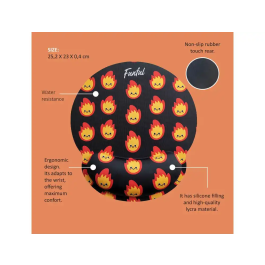 Wondee fuegote Alfombrilla de ratón ergonómica de gel 250x230 mm con reposamuñecas antideslizante