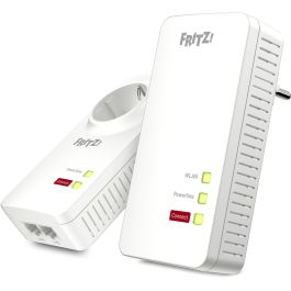AVM 1260E FRITZ!Powerline WLAN Set 1200 Mbit/s, Gigabit Ethernet, Wi-Fi, con Enchufe Integrado, Blanco