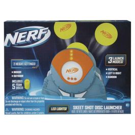 Nerf Tiro al Plato Electrónico con Pantalla LCD, Sonidos y Luces. Juego de Puntería +8 años, 5 Discos, 30x22 cm Multicolor