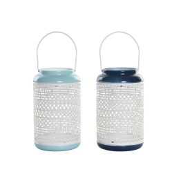 Portavela Mediterraneo DKD Home Decor Azul Celeste Azul Marino 15 x 24.5 x 15 cm (2 Unidades) Precio: 25.4999998. SKU: B1KCWK8XLT