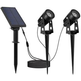 Focos solares dobles 2 en 1 para pegar o fijar - LUMISKY - ROUNDY - H27 cm - LED blanco frío