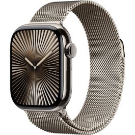Apple Watch Series 10 GPS + Cellular 42mm con caja de titanio natural y correa Milanese Loop natural