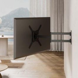 Aisens Soporte Pared WT65TSLE-383 Giratorio, Inclinable, Nivelable para Monitores y TV de 23-65" hasta 35kg Negro