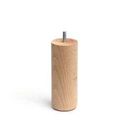 Rei Pata Cilíndrica Madera Haya Crudo Mod.447 Ø5,6x15cm, Pata para Sofás y Muebles Bajos, 15cm Alto, Fijación Atornillada M8 Precio: 6.50000021. SKU: S7912503