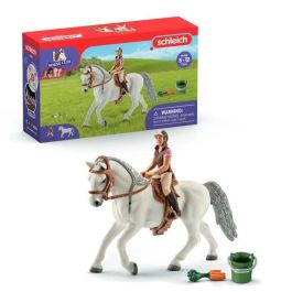 Schleich SCH41433 Figura Jinete sobre Yegua Lipizzana Horse Club con Cubo y Silla de Montar - Realista