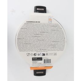 Cacerola con tapa de vidrio 28 cm aluminio forjado 2.5 mm (4 Unidades) Cacerola con tapa de vidrio 28 cm aluminio forjado 2.5 mm (4 Unidades)