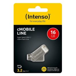 Intenso Lápiz USB 128GB USB 3.2 Gen 1 Dual USB-A y USB-C 70 MB/s para PC y Móviles Metálico
