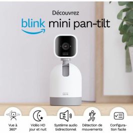 Blink Home Security AAABC85102 Mini Cámara Panorámica e Inclinable Blanca