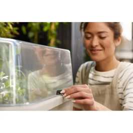 Elho 6719308040300 Huerto de Pie Noa - Gris - L 79 x B 39 x H 94 cm - Cultivo y Cosecha - 100% Reciclado