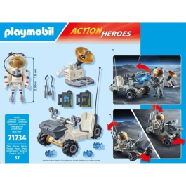 Playmobil Starter Pack Misión Espacial 71734 Juguete Astronauta Explora Luna Vehículo Intergaláctico +4 Años