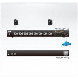 Aten PE6208G unidad de distribución de energía (PDU) 1U Negro 8 salidas AC