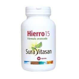 SURA VITASAN Hierro 15 mg Vitamina C y Vitaminas B, 90 Cápsulas para Formación de Glóbulos Rojos y Energía Precio: 17.6899998. SKU: B1BAFPVWKG