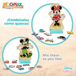 Woomax Juego Magnético de Madera Vestidos Minnie Disney - 54 Piezas para Niños +3 Años
