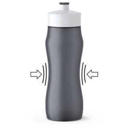 Emsa 518086 Botella Deportiva Squeeze 0.6 Litros Antracita/Blanco