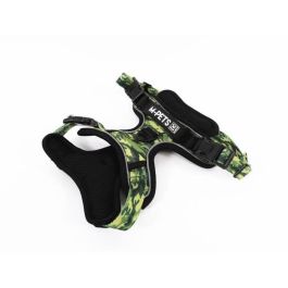 Arnés - M MASCOTAS - SENDERISMO - Camuflaje M - Tejido acolchado - Clip de seguridad - Asa - Correa trasera/delantera Arnés - M MASCOTAS - SENDERISMO - Camuflaje M - Tejido acolchado - Clip de seguridad - Asa - Correa trasera/delantera