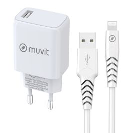 Cargador de Pared + Cable USB A a USB-C Muvit for Change Blanco 12 W Precio: 27.69000058. SKU: B1FGYZ4J7H